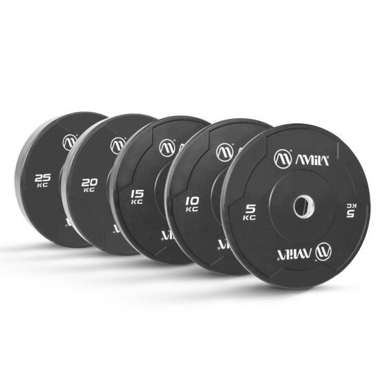 Δίσκος AMILA Black W Bumper Slim 50mm 25Kg 84845 - Image 3
