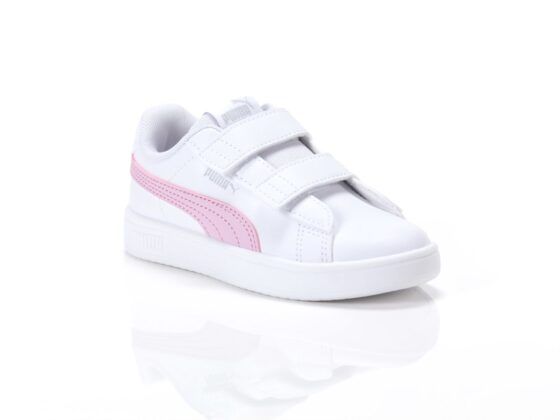 Puma Rickie Classic V Ps Παιδικά Sneakers Λευκά - Ροζ - Image 3
