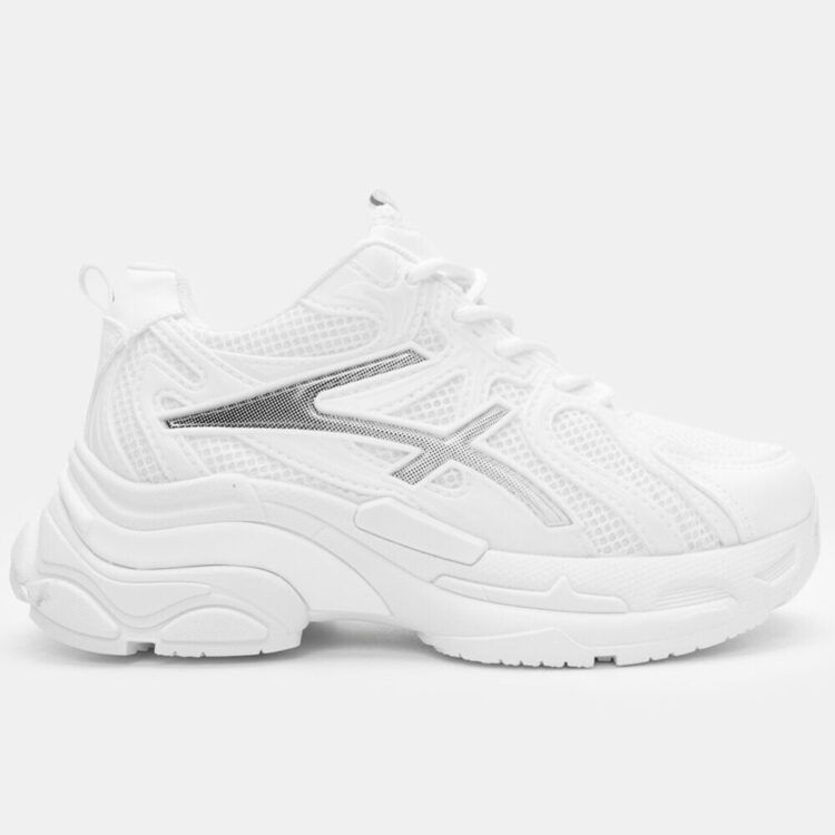 Γυναικεία Sneakers Chunky με Δίχτυ Λευκά  (4500604)