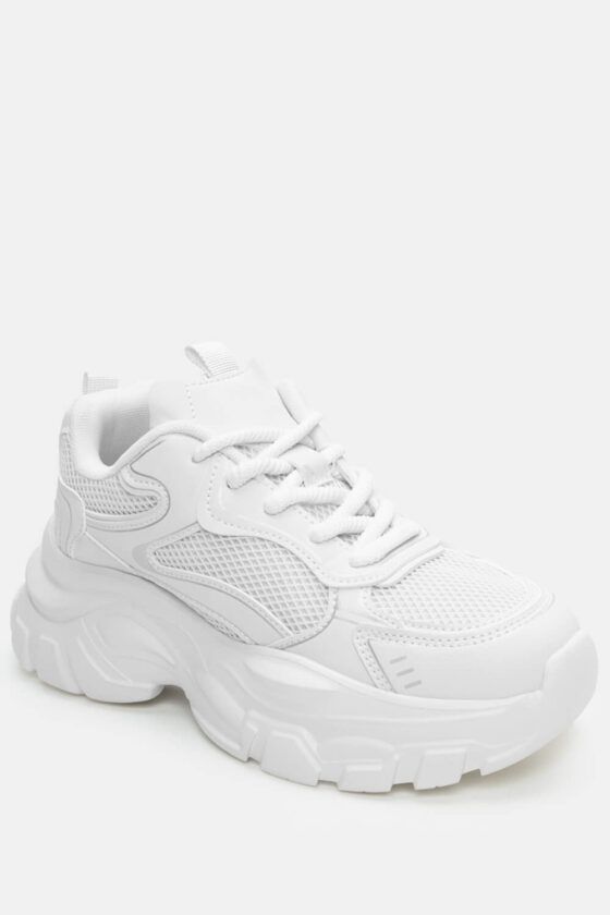 Γυναικεία Sneakers Chunky με Δίχτυ ΛΕΥΚΑ (4554104) - Image 2