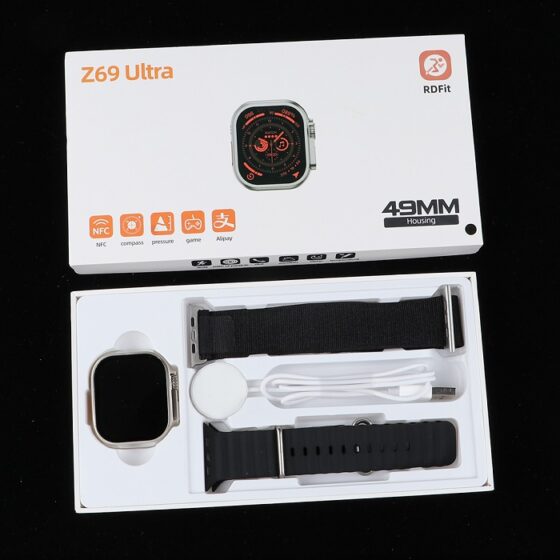Σετ Smartwatch με 2 λουράκια - Z69 Ultra - 687996 - Black - Image 2