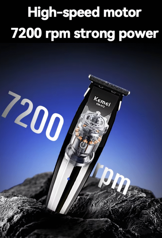 Κουρευτική μηχανή - KM-512 - Kemei - Silver - Image 2