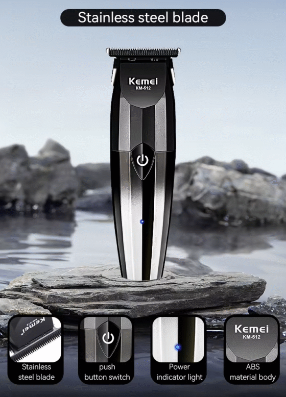 Κουρευτική μηχανή - KM-512 - Kemei - Silver - Image 3