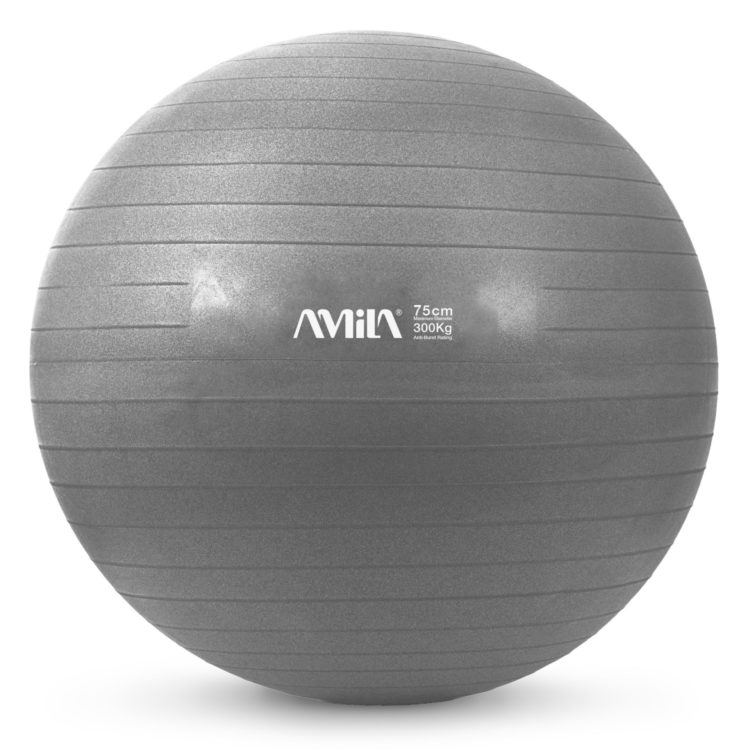 Μπάλα Γυμναστικής AMILA GYMBALL 75cm Γκρι Bulk 48425