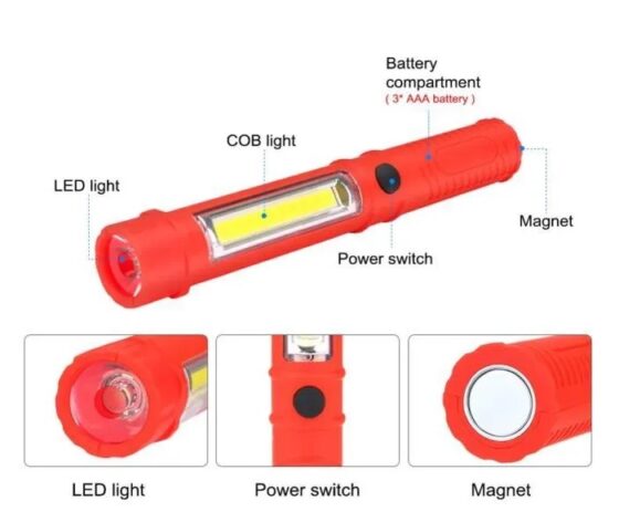 Φακός μπαταρίας LED Mini - Ράβδος - 909A - 219095 - Blue - Image 3