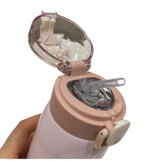 Παιδικό φορητό παγούρι-θερμός - HS0201 - 500ml - 502010 - Pink - Image 2