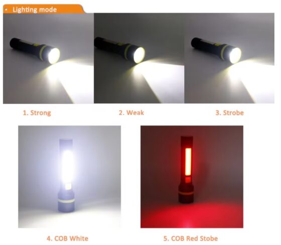 Επαναφορτιζόμενος φακός LED - FA-CH-24096 - 817476 - Image 3